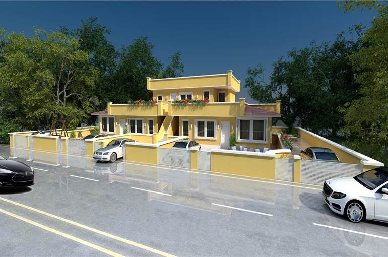 Render villini facciata esterna 