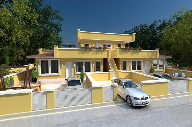 Render villini facciata esterna 