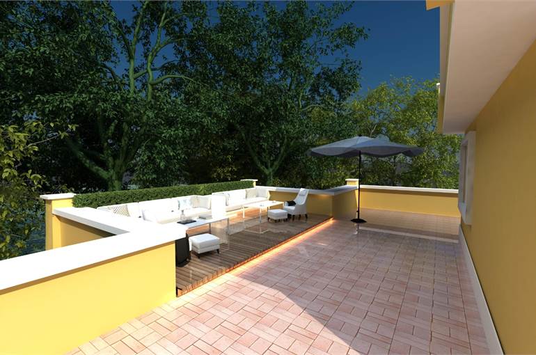 Render terrazza attico 
