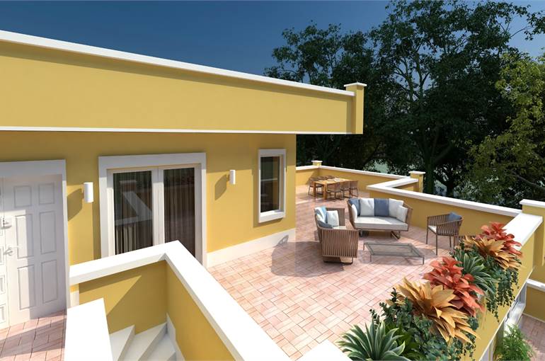 Render terrazza attico 