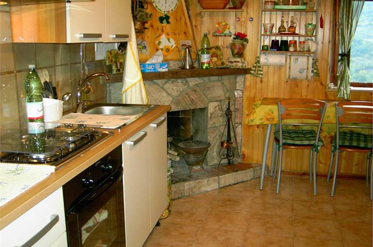 Soggiorno con cucina a vista