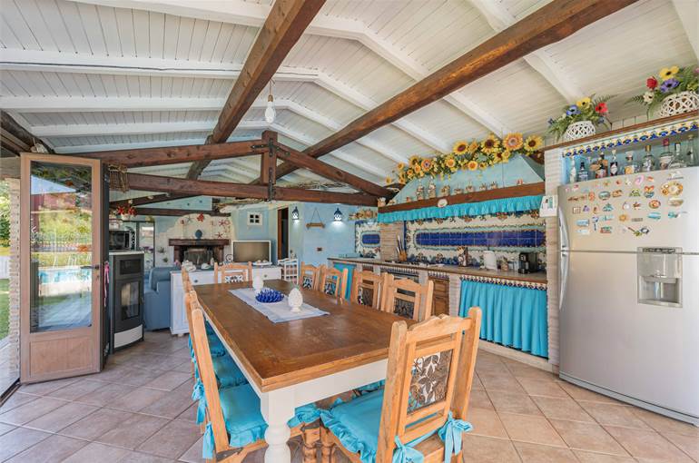 Veranda con vetrate a pacchetto