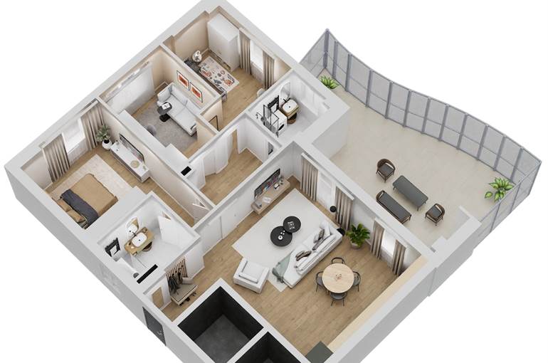 Render quadricole tipo 