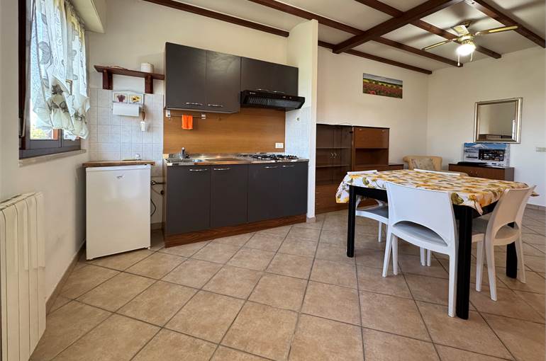 Soggiorno-notte con cucina a vista 