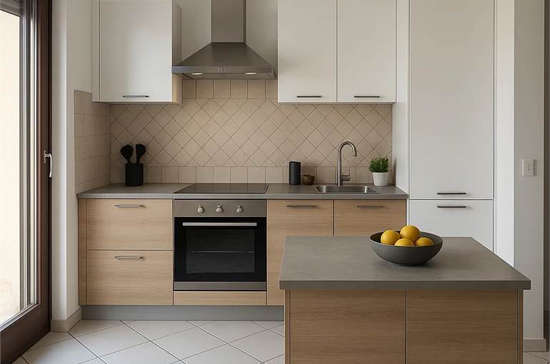 Render idea possibile arredo cucina a vista