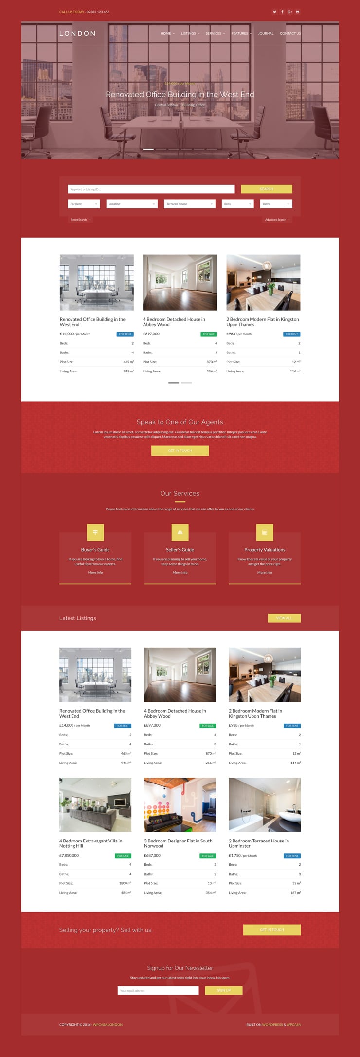 Red color scheme